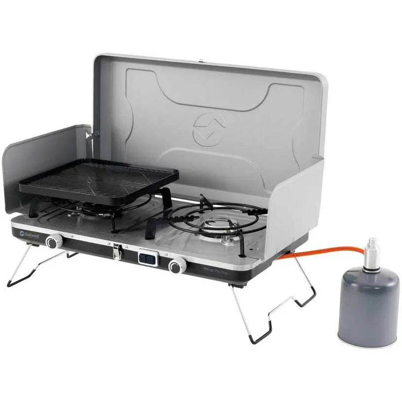 Outwell Merapi Pro Duo Deluxe Gaskök För Camping, Silver grey, One Size