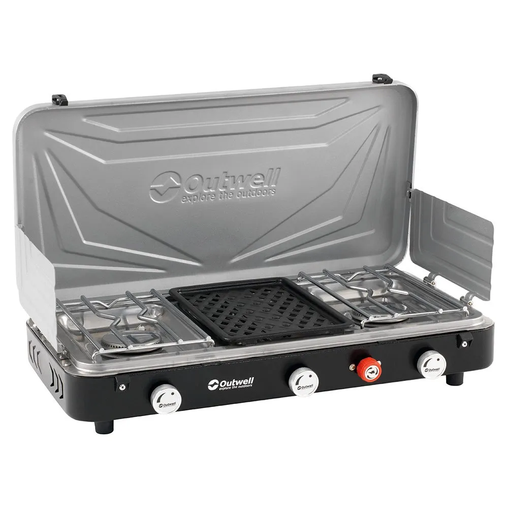 Outwell Rukutu Gaskök För Camping 3 Brännare, Black, One Size