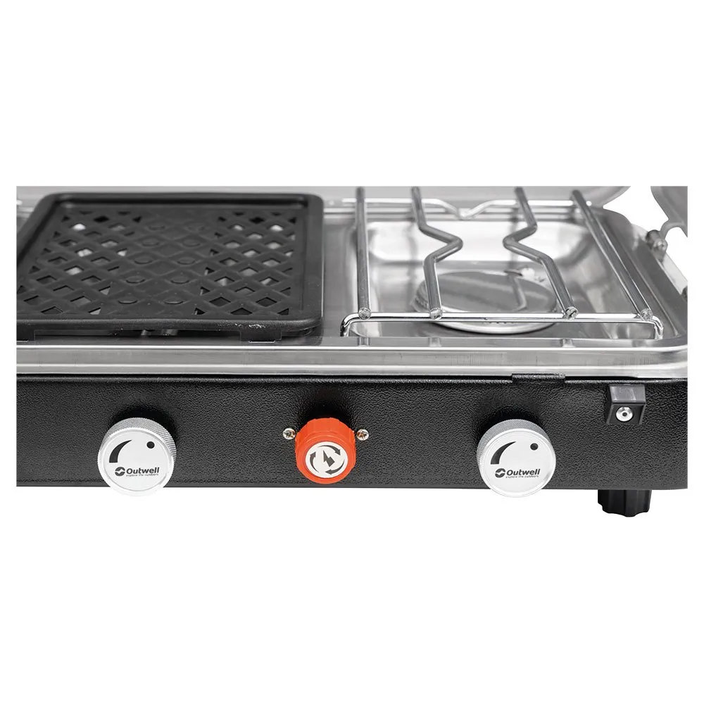 Outwell Rukutu Gaskök För Camping 3 Brännare, Black, One Size