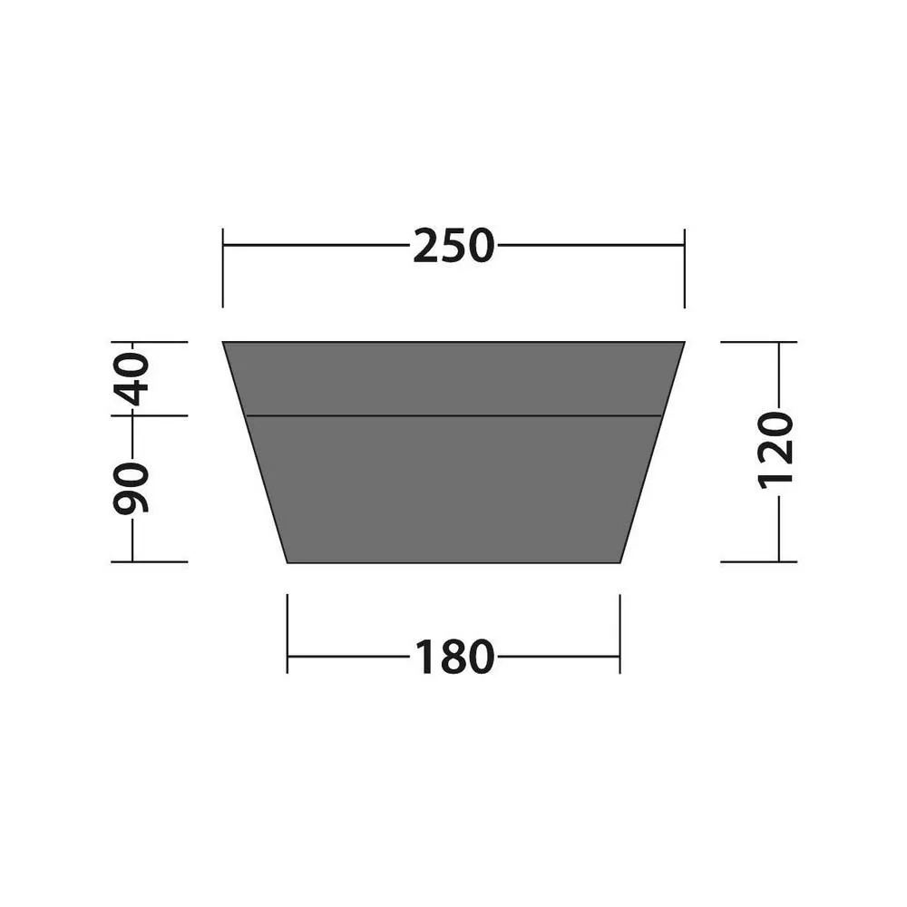 Outwell Universal Access Zone Matta, Black / grey, 250 x 130cm