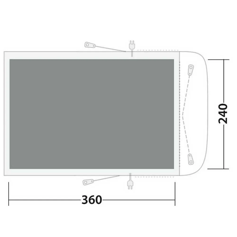 Outwell Wolfburg 380a Matta, Black / grey, 360 x 240cm