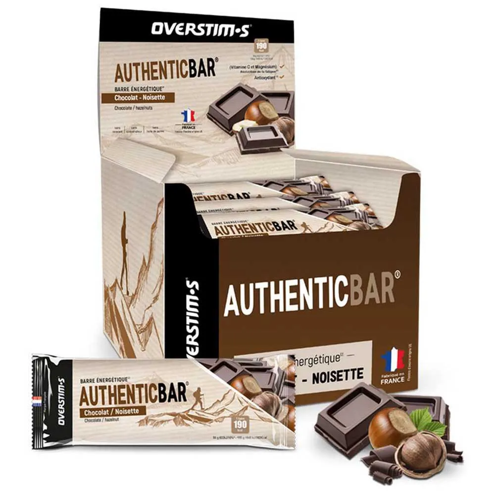 OVERSTIM.s Authentic Energibar Låda Choklad Och Jordnöt 65g 32 Enheter, Brown / grey, One Size