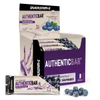 OVERSTIM.s Authentic Energibar Låda Röda Frukter 32 Enheter