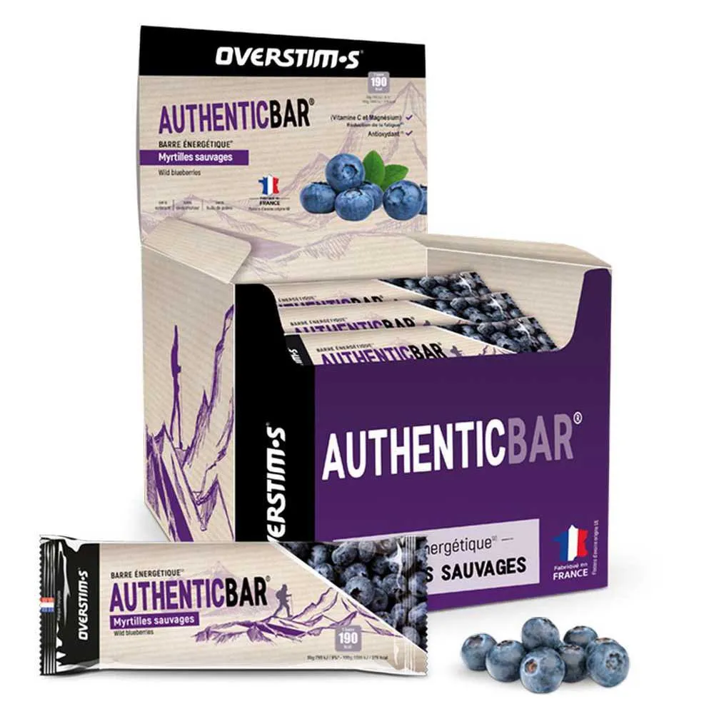OVERSTIM.s Authentic Energibar Låda Röda Frukter 32 Enheter, Brown / pink, One Size