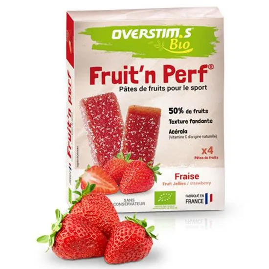 OVERSTIM.s Bio Energi-gummibarsask Jordgubbe 25g 12 Enheter, Red, One Size