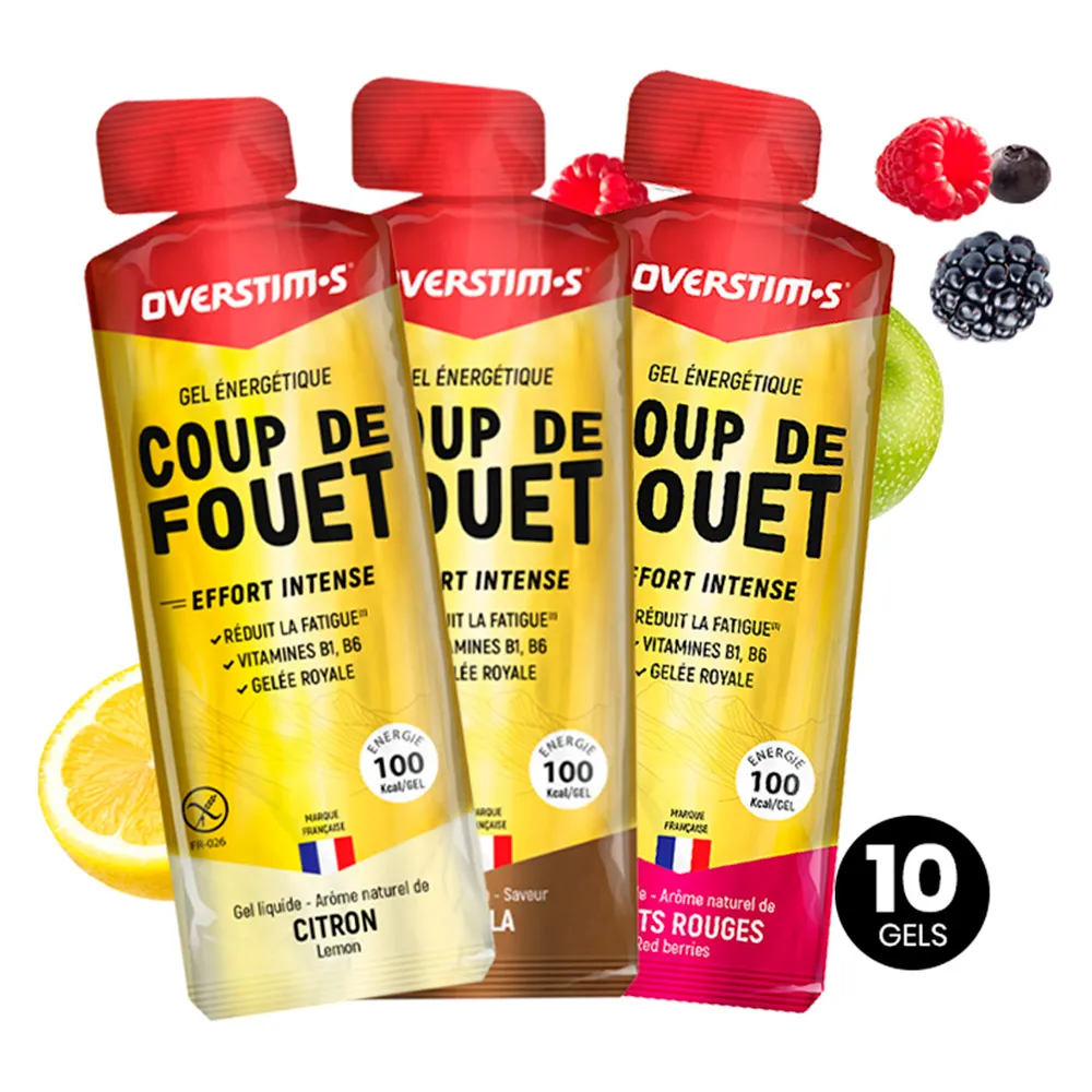 OVERSTIM.s Coup De Fouet Låda Med Energigeler 34g 10 Enheter, Multicolor, One Size