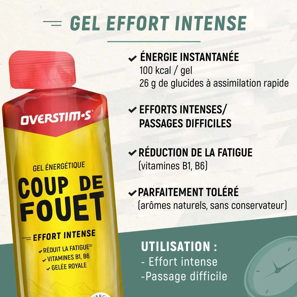 OVERSTIM.s Coup De Fouet Låda Med Energigeler Citron 34g 36 Enheter, Multicolor, One Size