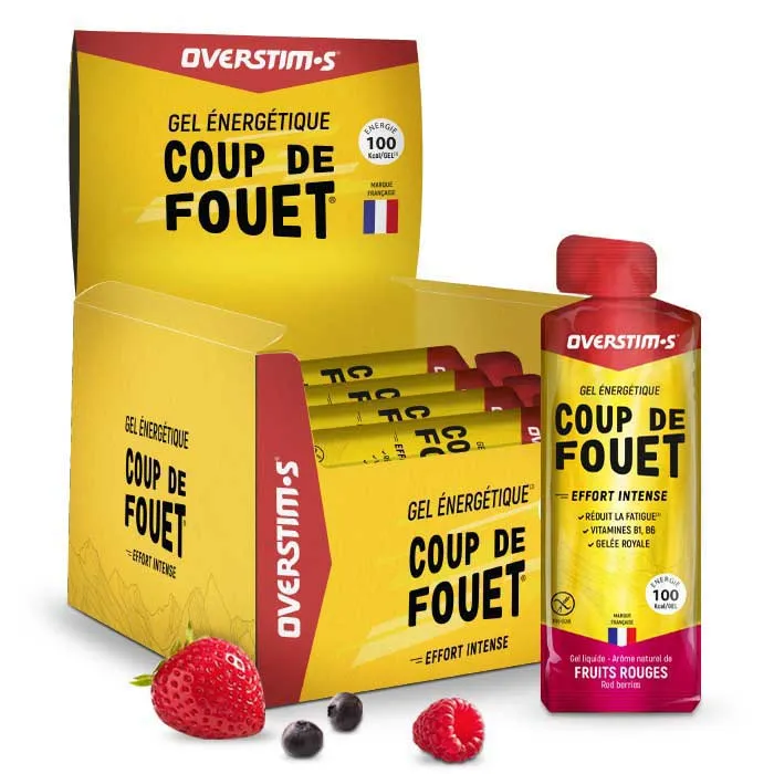 OVERSTIM.s Coup De Fouet Låda Med Energigeler Röda Frukter 34g 36 Enheter, Multicolor, One Size