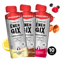 OVERSTIM.s Energix Låda Med Energigeler Blandade Smaker 34g 10 Enheter