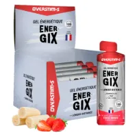 OVERSTIM.s Energix Låda Med Energigeler Jordgubbe Och Banan 34g 10 Enheter