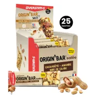 OVERSTIM.s Origin´bar Energibar Låda Jordnötter Och Mandlar Och Cashewnötter 25 Enheter
