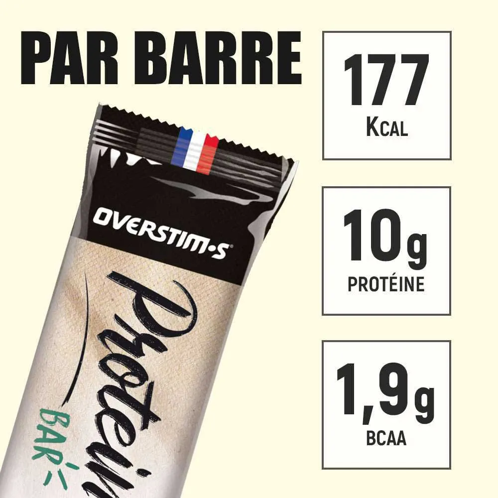 OVERSTIM.s Proteic Energibar Låda Choklad Och Hasselnöt 32 Enheter, White / brown / black, One Size