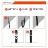 OXC Atlas B-clip 17 X 1200 Mm Rem, Black, One Size