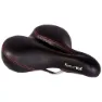 P&p Küstentour Cykelsadel, Black / red, 205mm