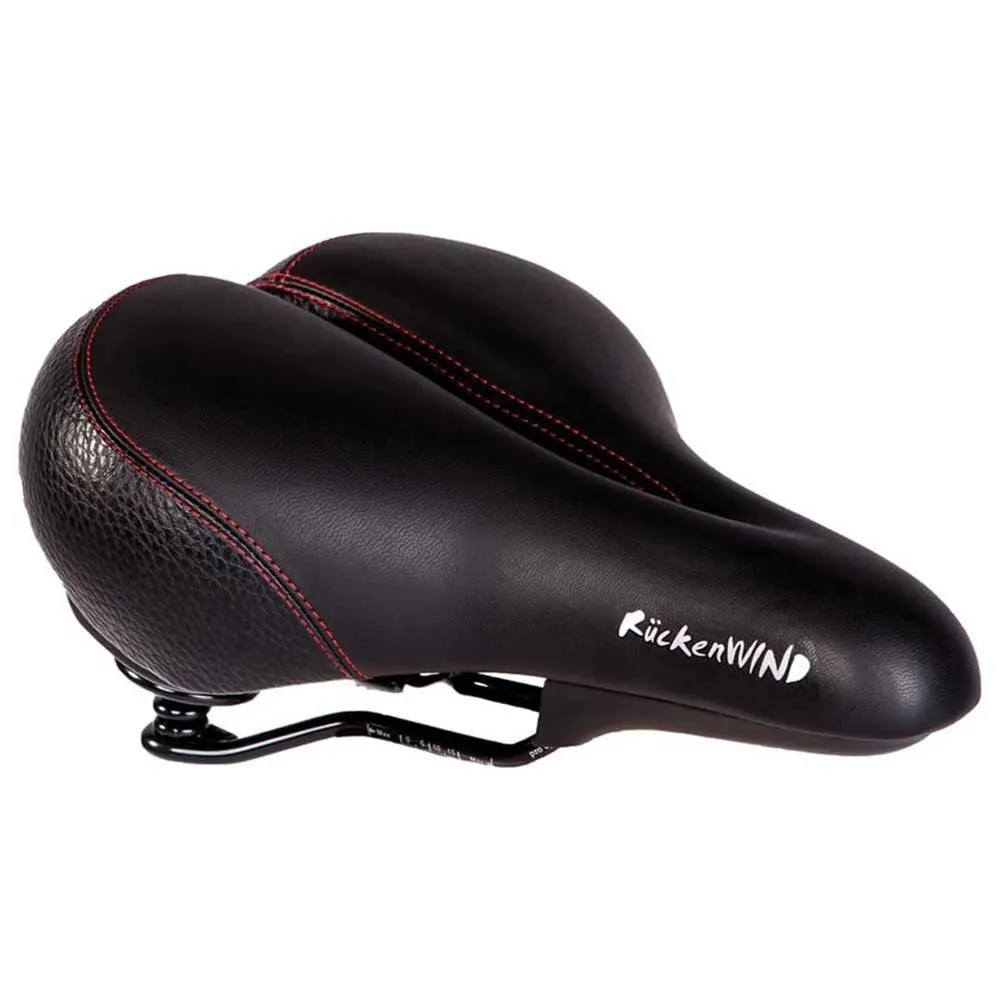 P&p Rückenwind Cykelsadel, Black / red, 210mm