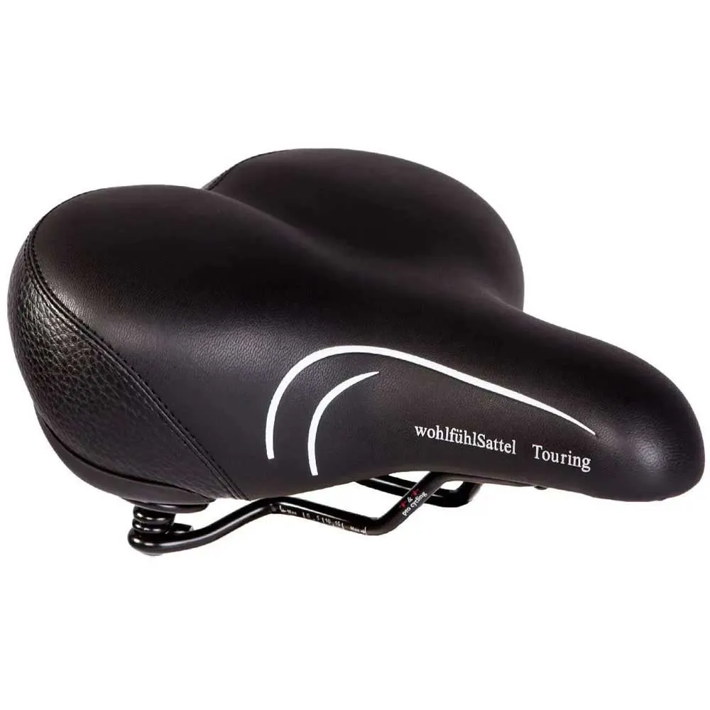 P&p Touring Spring Cykelsadel, Black, 230mm