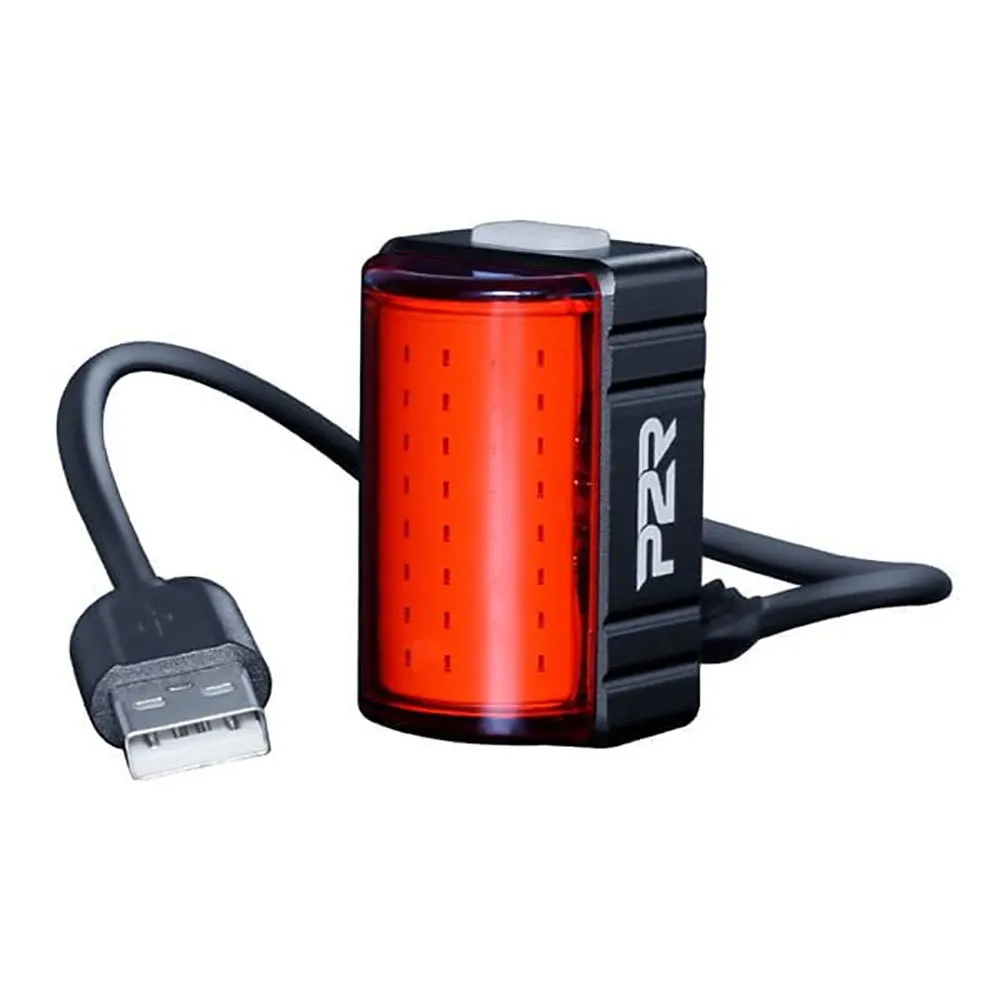 P2R Lumoix 70 Cykellampset, Black / red, 600 / 100 Lumens