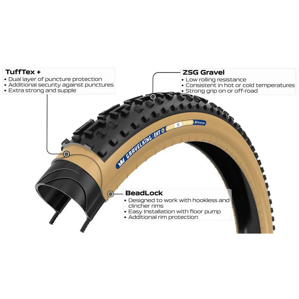 Panaracer Gravelking Ext+ Tubeless 700c X 45 Graveldäck Panaracer Gravelking Ext+ Tubeless 700c X 45 Graveldäck