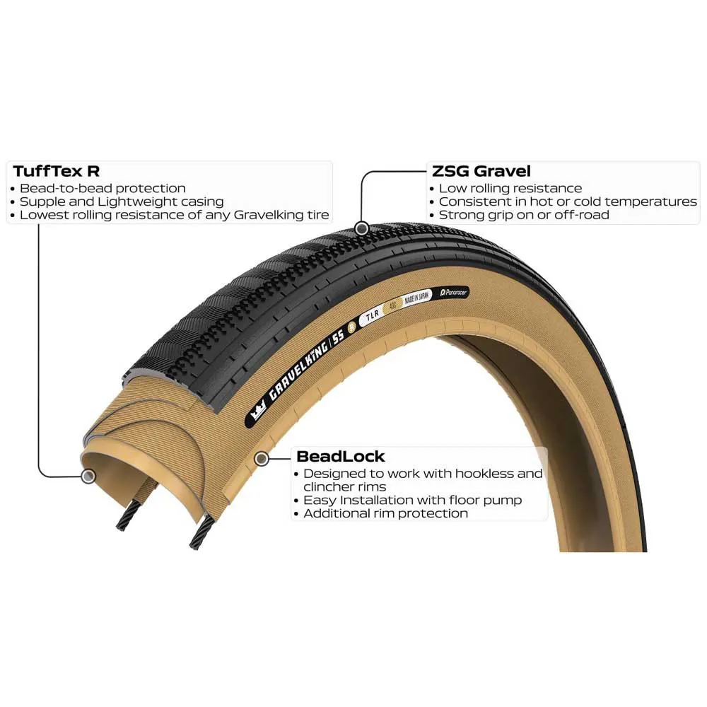 Panaracer GravelKing SS R TLR 28" Faltreifen Panaracer GravelKing SS R TLR 28" Faltreifen