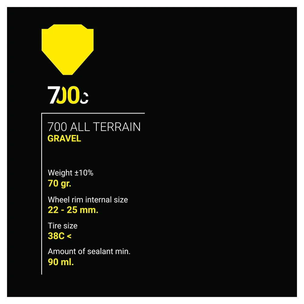 PANZER Gravel Punkteringsskyddande Skum, Yellow, 700, 38C