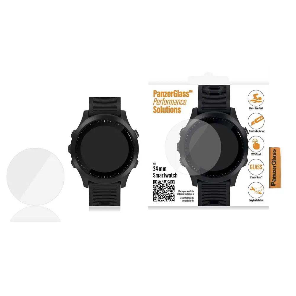 PanzerGlass Smartwatch 34 Mm Garmin Forerunner 645 Skärmskydd, Black, One Size PanzerGlass Smartwatch 34 Mm Garmin Forerunner 645 Skärmskydd, Black, One Size