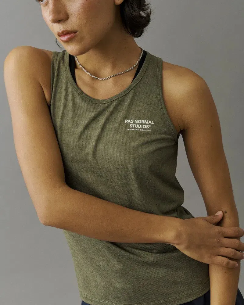 Pas Normal Studios Balance Sleeveless Women Top, Olive grey, XXS