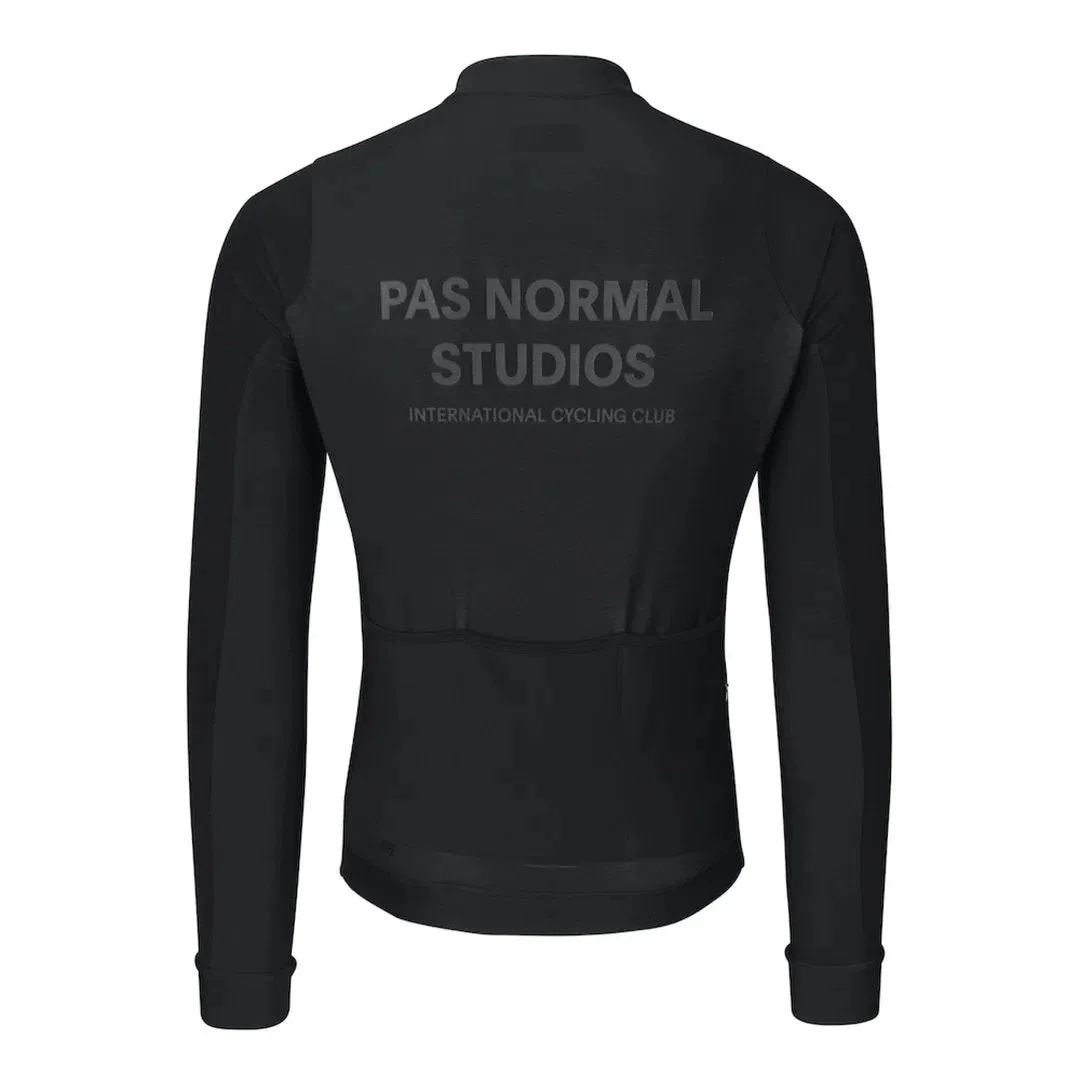Pas Normal Studios Mechanism Thermal Long Sleeve Jersey, Black Pas Normal Studios Mechanism Thermal Long Sleeve Jersey, Black