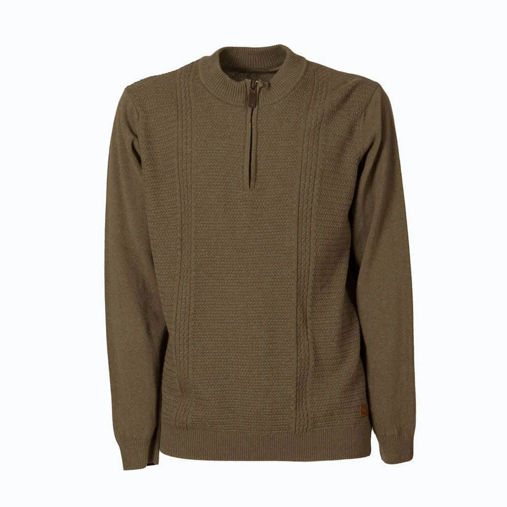 Pasion Morena Zip Round Neck Tröja, Green Pasion Morena Zip Round Neck Tröja, Green