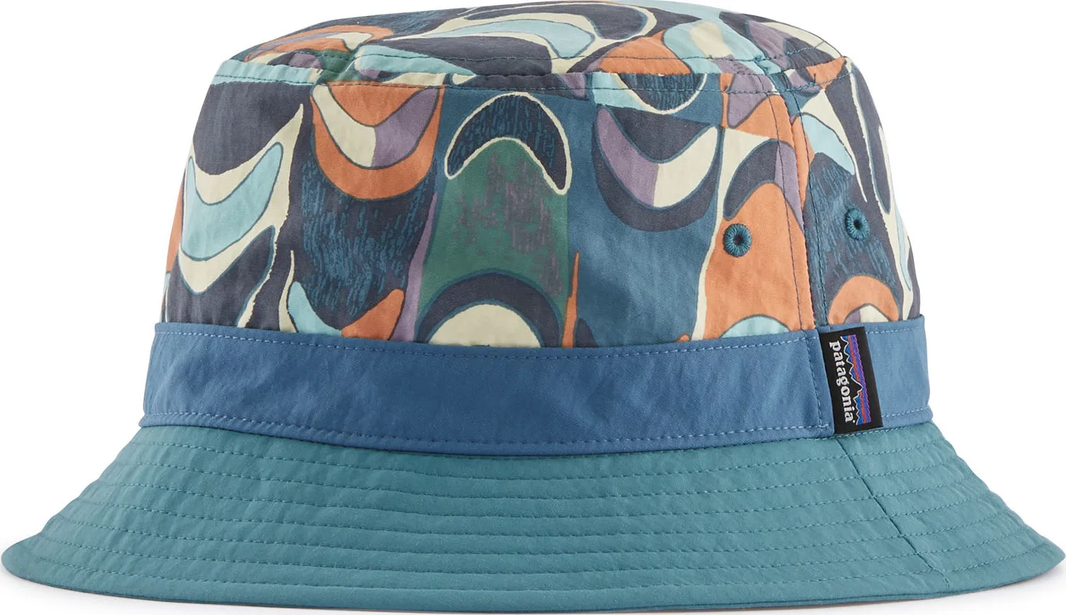 Patagonia Wavefarer Bucket Hat, Swallowtail Geo: Still Blue Patagonia Wavefarer Bucket Hat, Swallowtail Geo: Still Blue