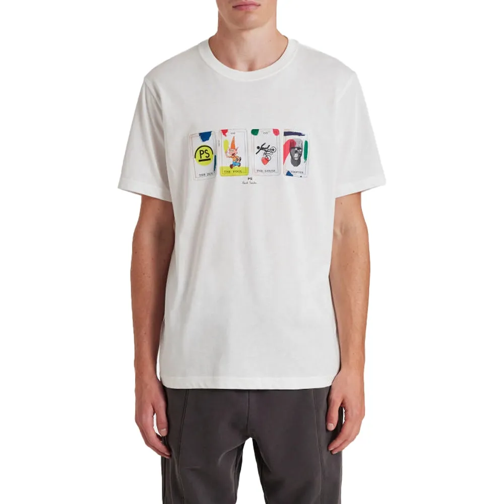Paul Smith Tshirt SS Reg Fit Tarot Cards, White, M Paul Smith Tshirt SS Reg Fit Tarot Cards, White, M