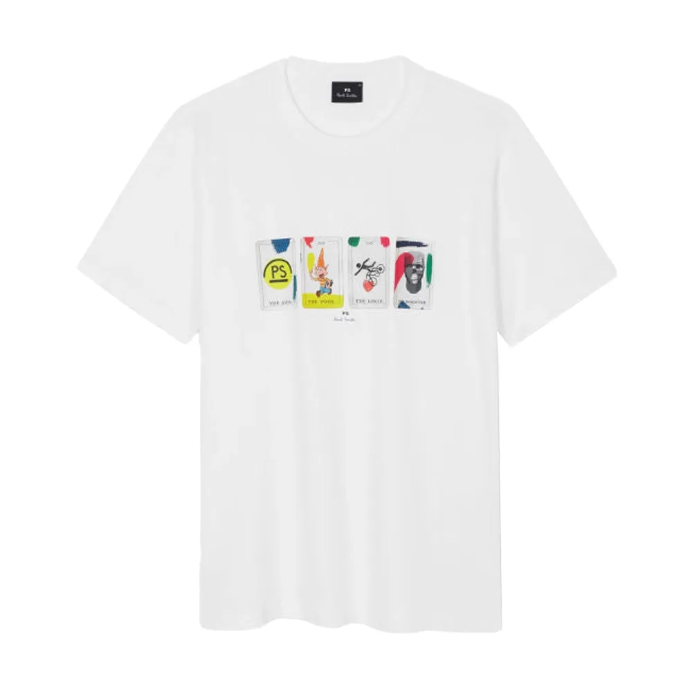 Paul Smith Tshirt SS Reg Fit Tarot Cards, White, M Paul Smith Tshirt SS Reg Fit Tarot Cards, White, M
