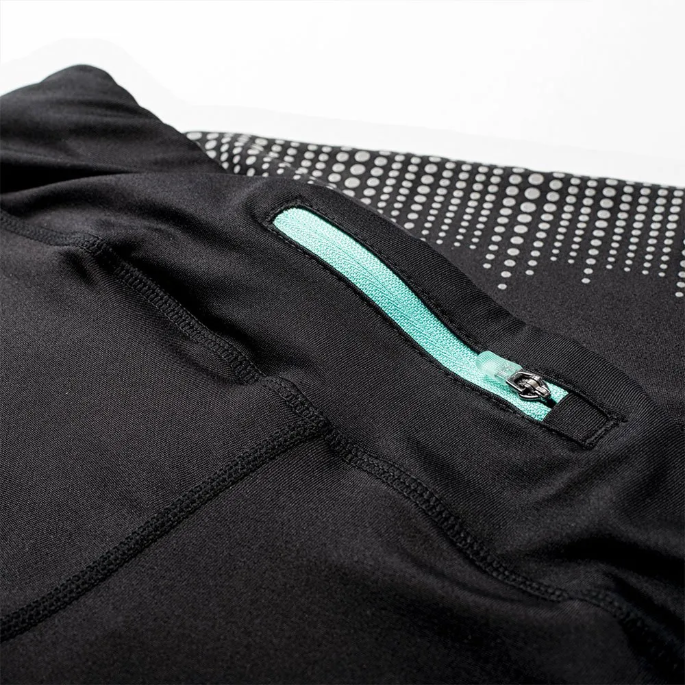 Peak Fw37002 Leggings, Black / cyanine blue