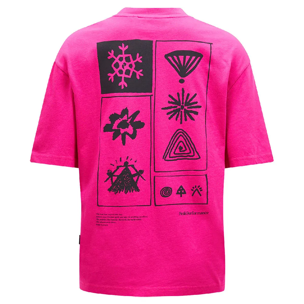 PeakPerformance Graphic T-shirt Med Korta ärmar, Beet purple