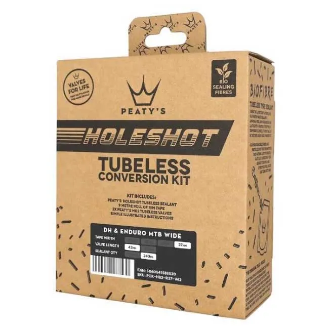 Peaty's Holeshot Tubeless Enduro/dh Wide Omvandlingskit, Black, 37mm