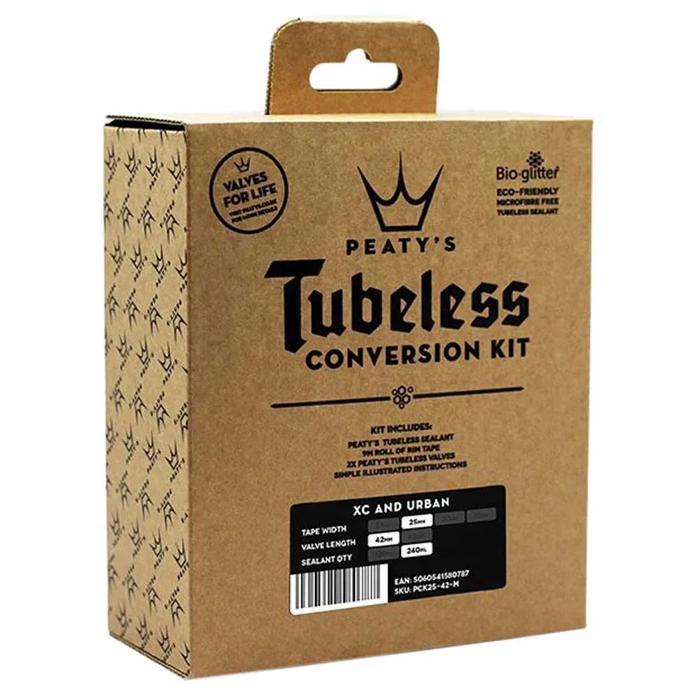 Peaty's Xc/urban Tubeless Omvandlingskit, Brown, 25mm