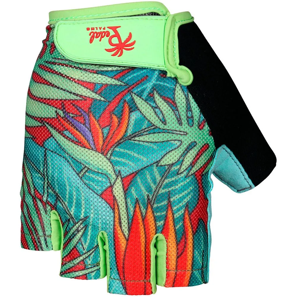 Pedal Palms Bird Of Paradise Korta Handskar, Green / beige Pedal Palms Bird Of Paradise Korta Handskar, Green / beige