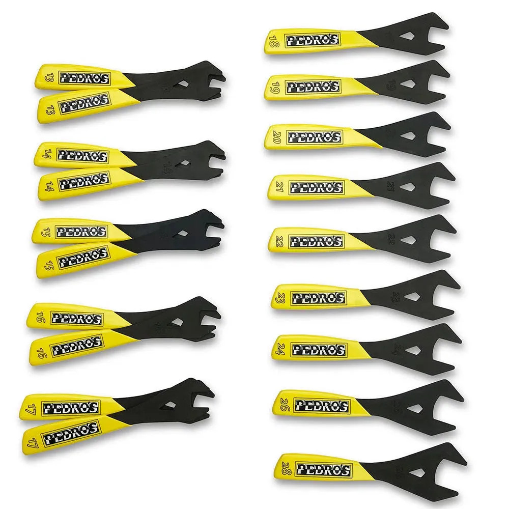 Pedros PEDRO'S CONE WRENCH SET, 19 PIECES Pedros PEDRO'S CONE WRENCH SET, 19 PIECES