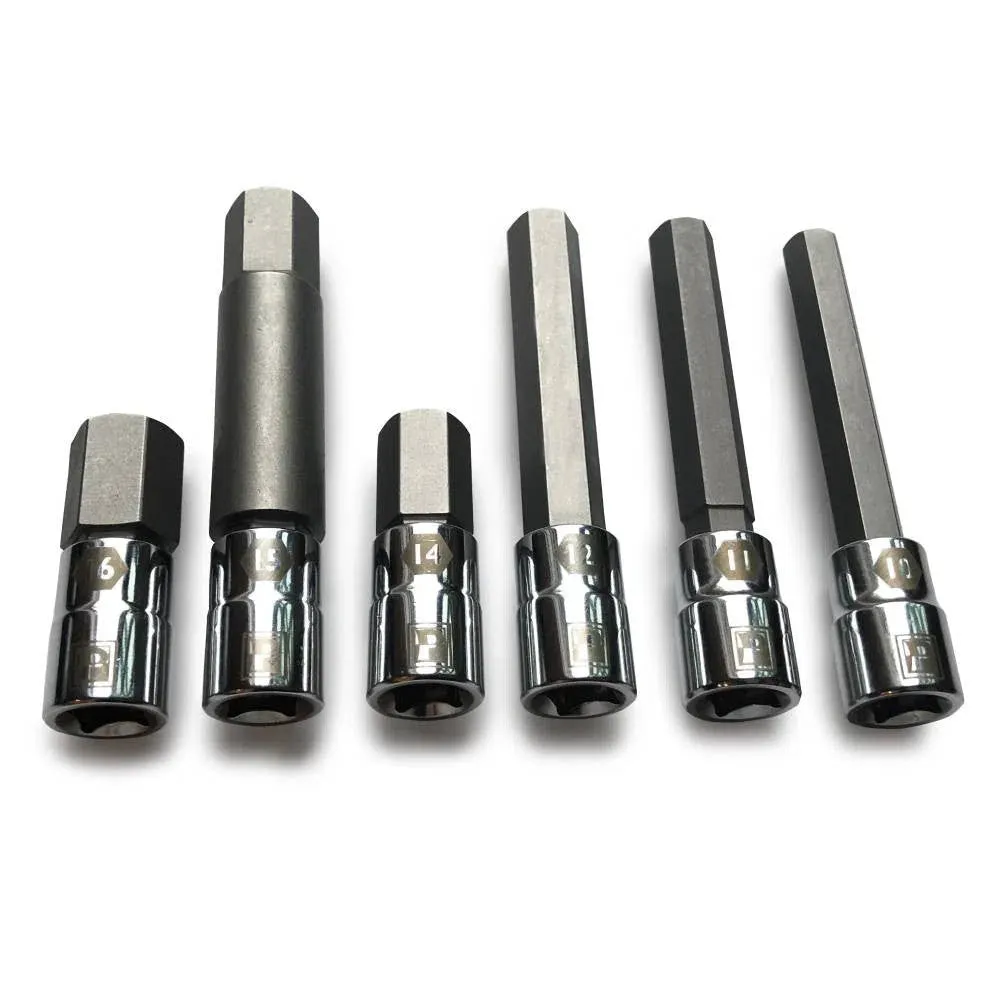 Pedros PEDRO'S LARGE SIZES HEX BIT SET, 6 PIECES Pedros PEDRO'S LARGE SIZES HEX BIT SET, 6 PIECES