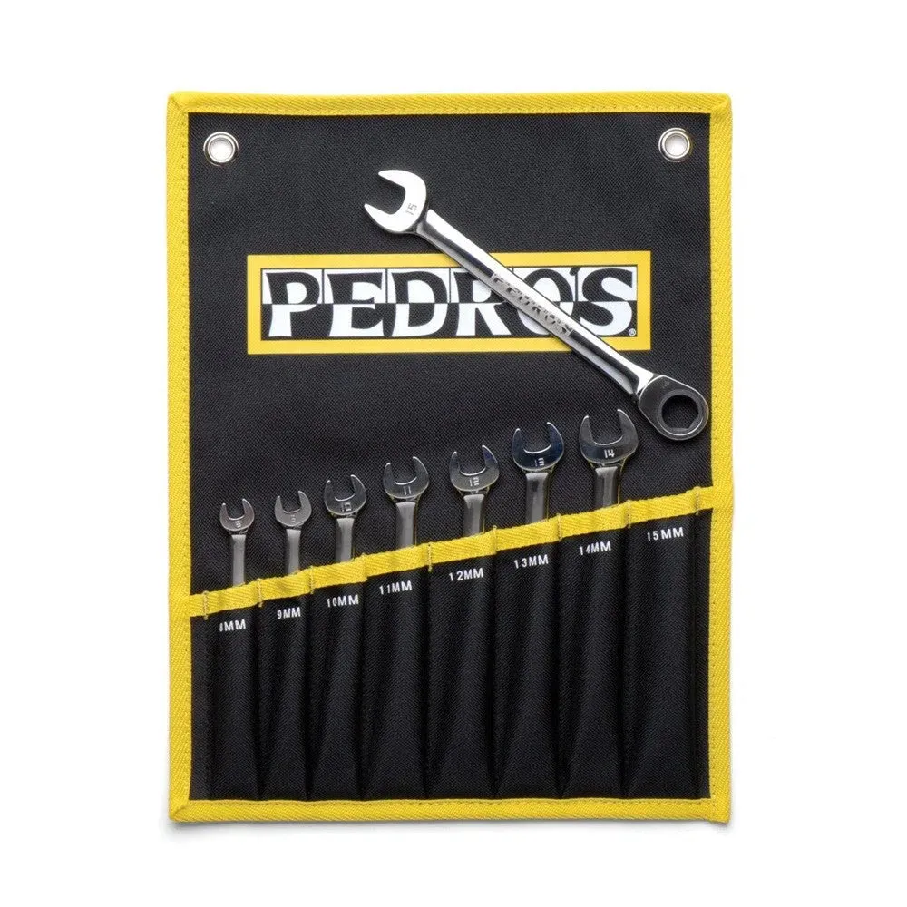 Pedros PEDRO'S RATCH COMBO WRENCH SET, Black