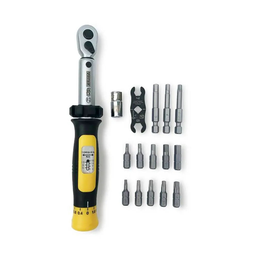 Pedros Verktyg Demi Torque Wrench Ii + Bit Set, Black / yellow, One Size