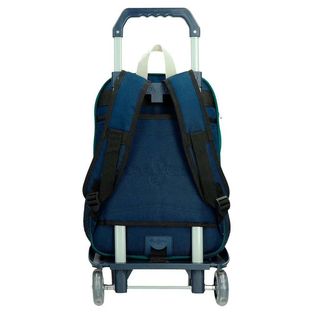 Pepe Jeans Adapt. Ben 40 Cm 14l Ryggsäck Med Hjul, Green