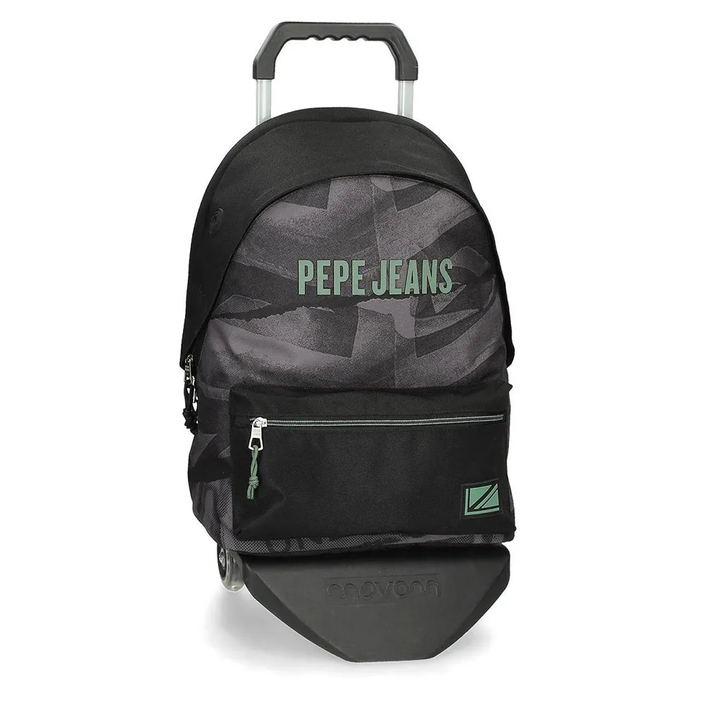 Pepe Jeans Adapt. Davis 44 Cm 20l Ryggsäck Med Hjul, Black