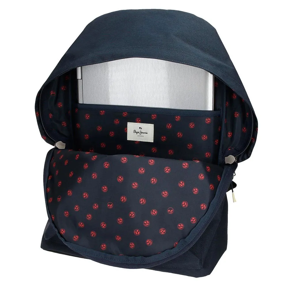 Pepe Jeans Adapt. Dikran 44 Cm 24l Ryggsäck Med Hjul, Blue