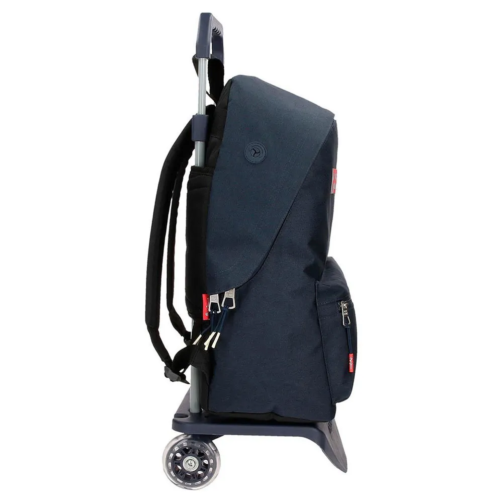 Pepe Jeans Adapt. Dikran 44 Cm 24l Ryggsäck Med Hjul, Blue