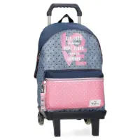 Pepe Jeans Adapt. Noni Denim 42 Cm 23l Ryggsäck Med Hjul