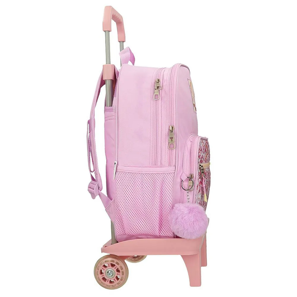 Pepe Jeans Adapt. Sandra 40 Cm 14l Ryggsäck Med Hjul, Pink