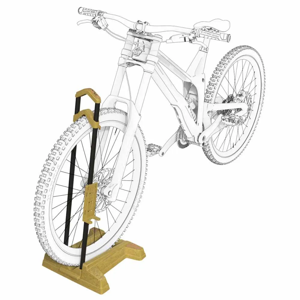 Peruzzo Lybra Eco Bamboo 20-29´´ Cykelställ, Black / bamboo, One Size