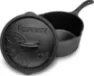 Petromax Cast-Iron Saucepan with lid Kr2, Black, 2L