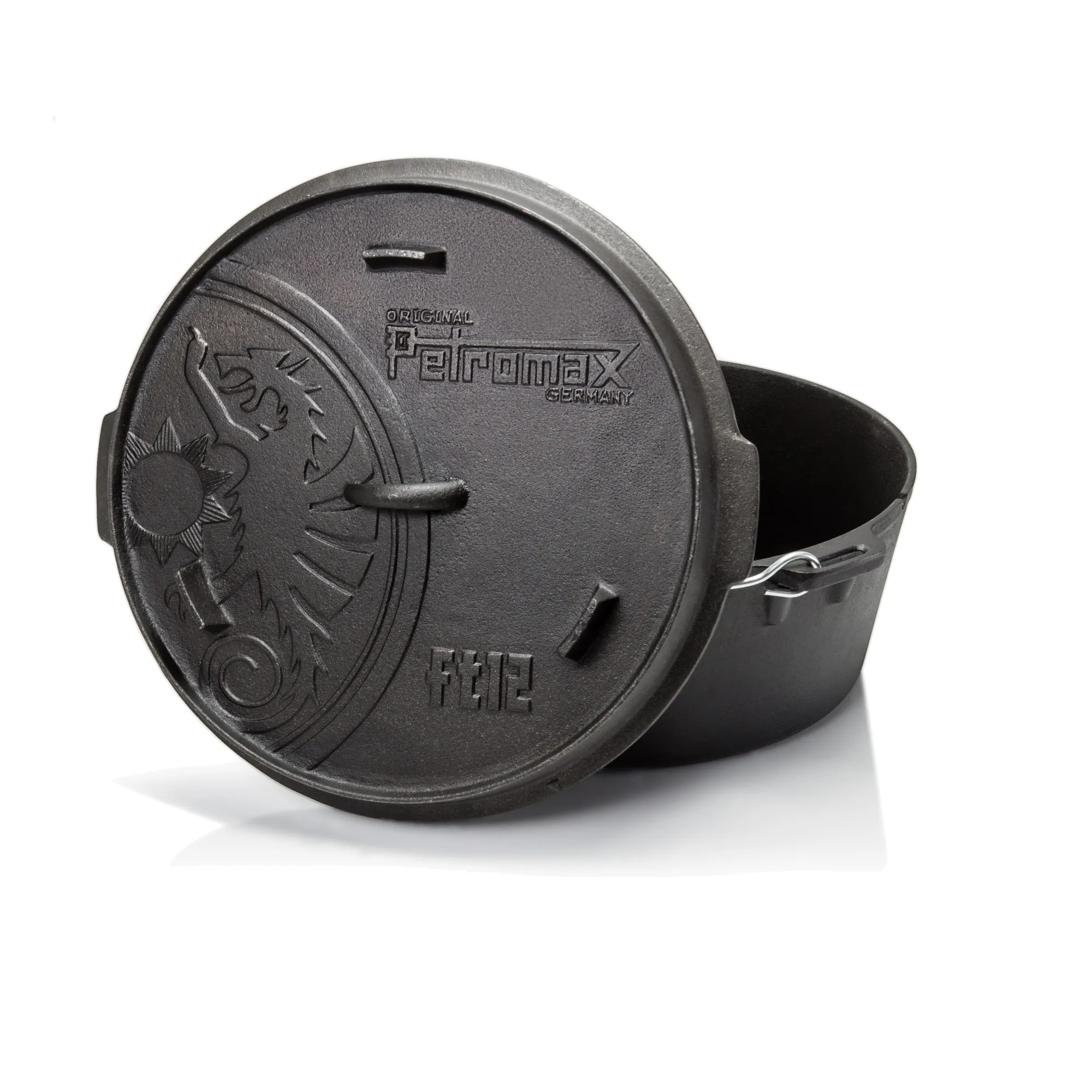 Petromax Dutch Oven FT12 With A Plane Bottom Surface, Black, One Size