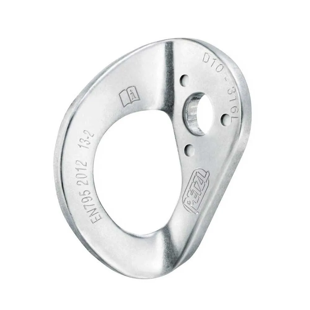 Petzl Coeur Stainless 10 Mm Ankarplatta 20 Enheter, Grey, One Size